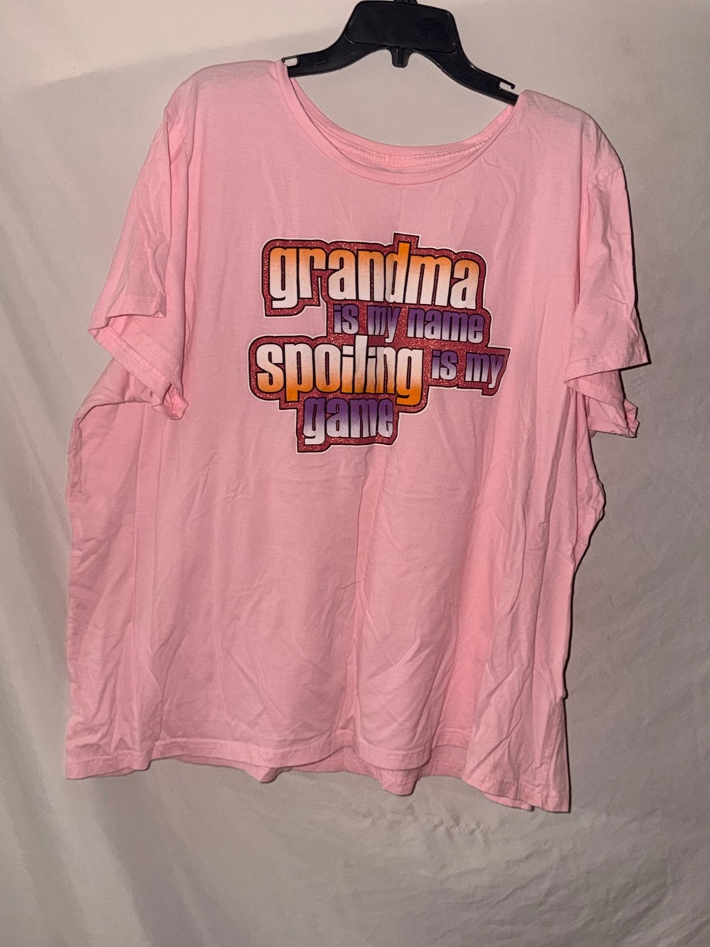 Pink 'Grandma is my name, spoiling is my game' Graphic Tee